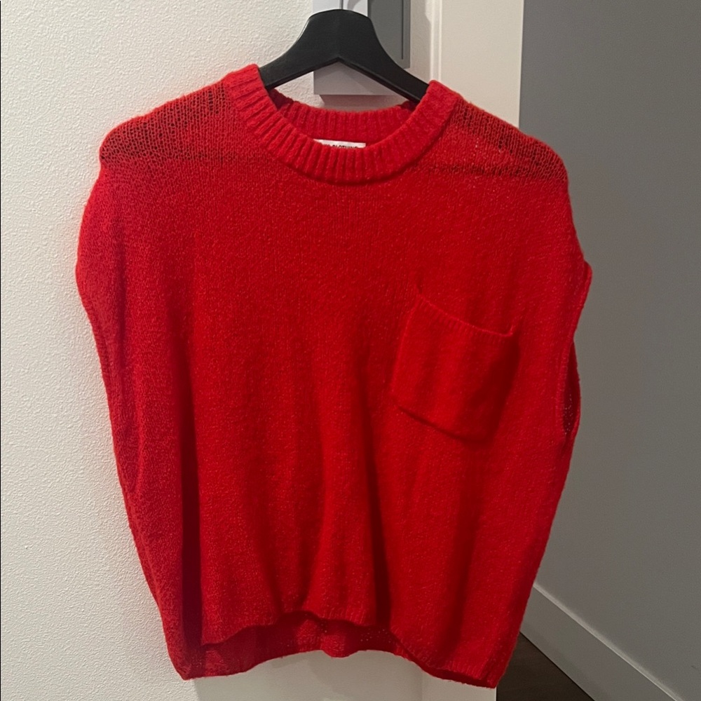 LNA - Red Knit Sweater with Pocket. Great condition